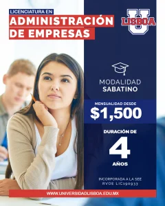 Licenciatura en Administración de Empresas Modalidad Sabatino