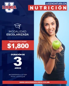 Licenciatura en Nutrición Modalidad Escolarizada