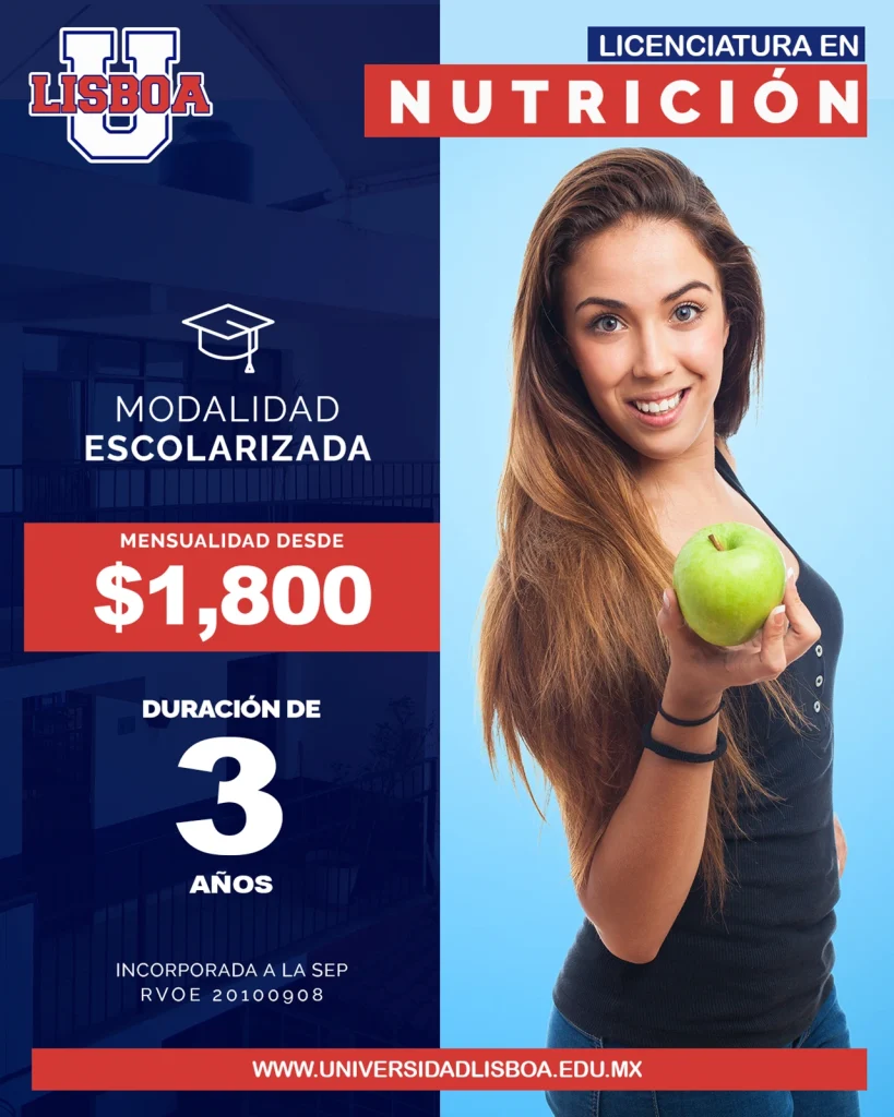 Licenciatura en Nutrición Modalidad Escolarizada
